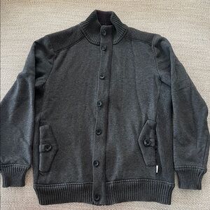 Men’s Ted Baker Gray Button-Up Cardigan size Medium